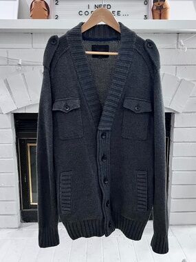 Vintage Banana Republic Multi Pockets Knitted Button Down Heavy Cardigan